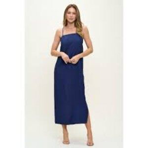 Sam Edelman blue royal slip‎ on midi dress size 14